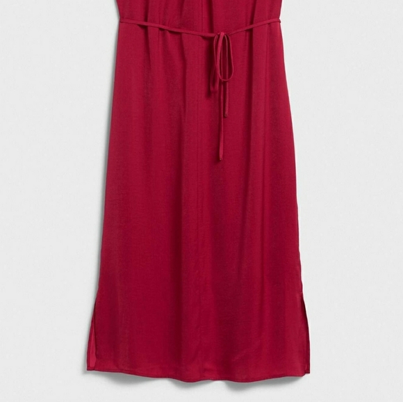 Banana Republic Satin Twist-Neck Midi Dress - Picture 4 of 8